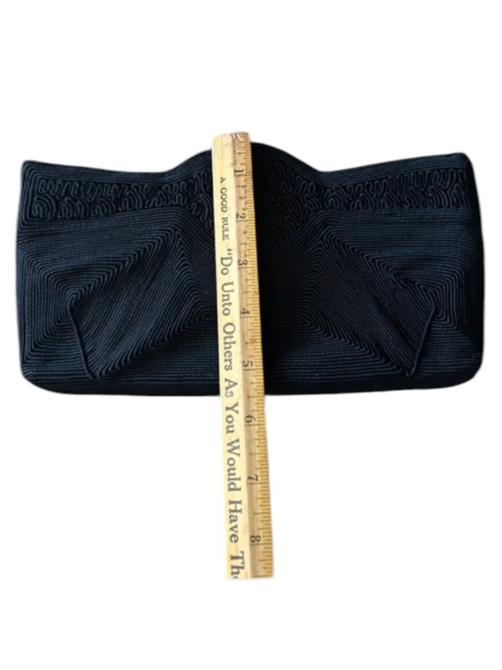 Vintage Black Art Deco CORDE Clutch - Picture 5 of 8